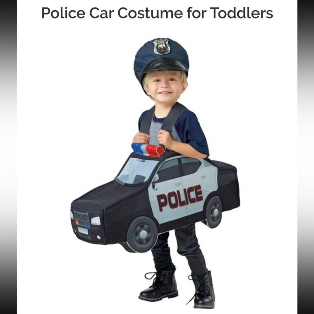 Kids Police Car Costume with Hat
